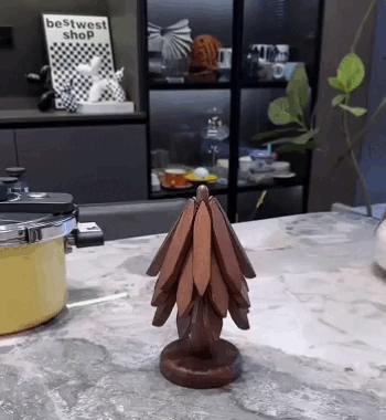 Sottopentola in Legno a Forma di Albero