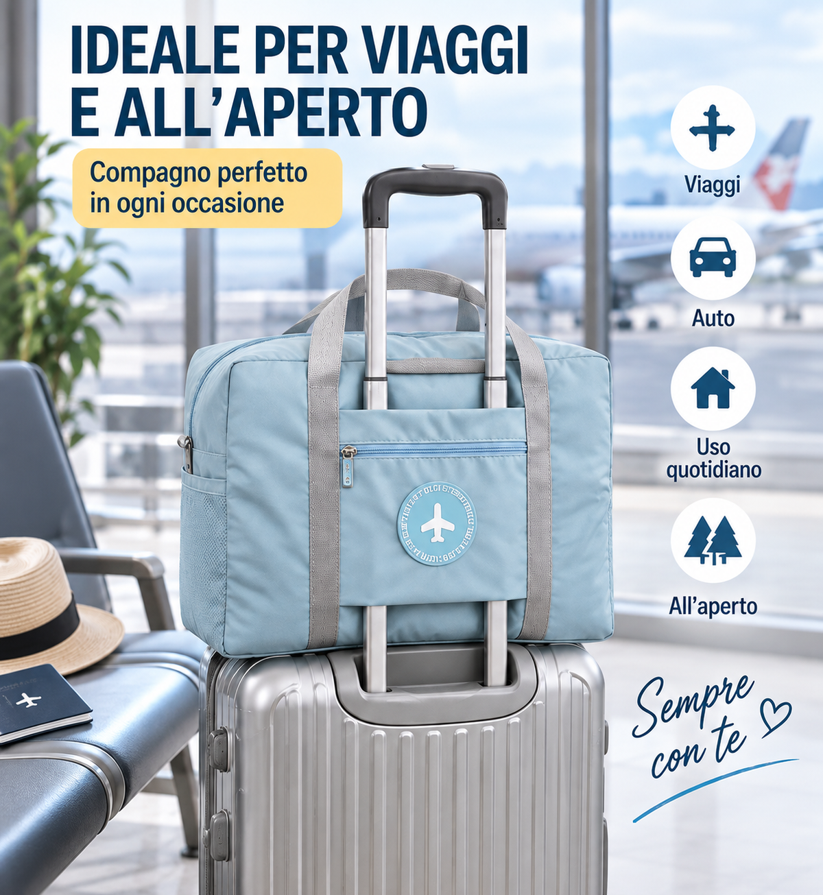 Borsone da Viaggio Pieghevole Impermeabile ✈️