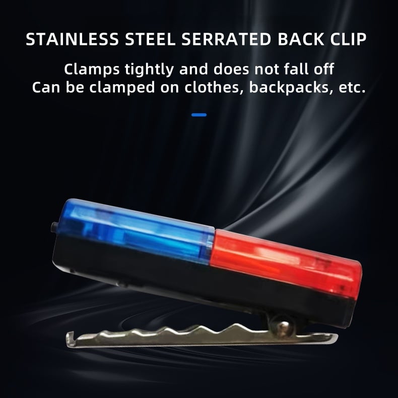 Luce stroboscopica a clip da spalla a LED