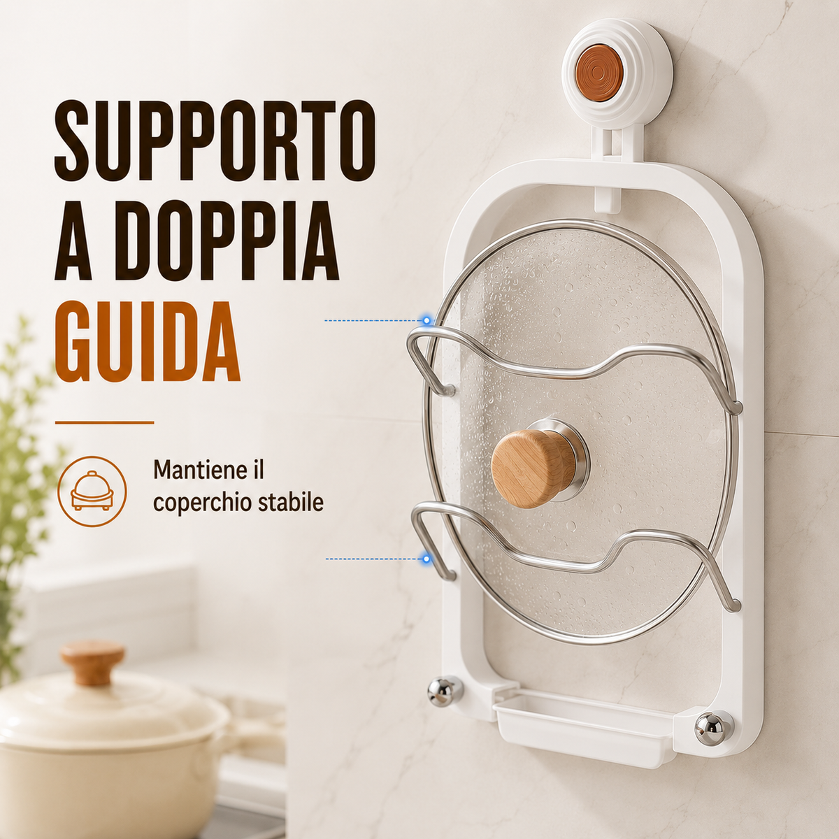 Supporto Per Coperchi Da Parete Con Ventosa