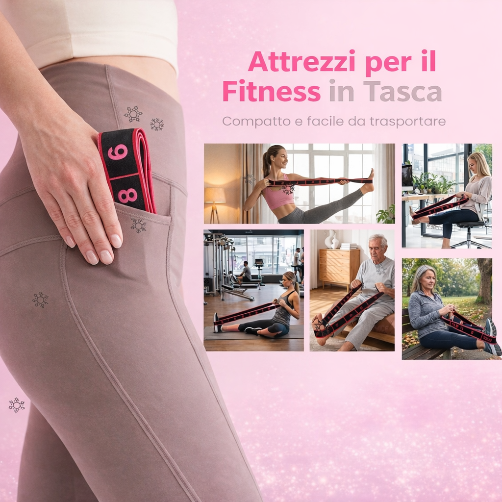 Fascia di resistenza elastica a 8 anelli