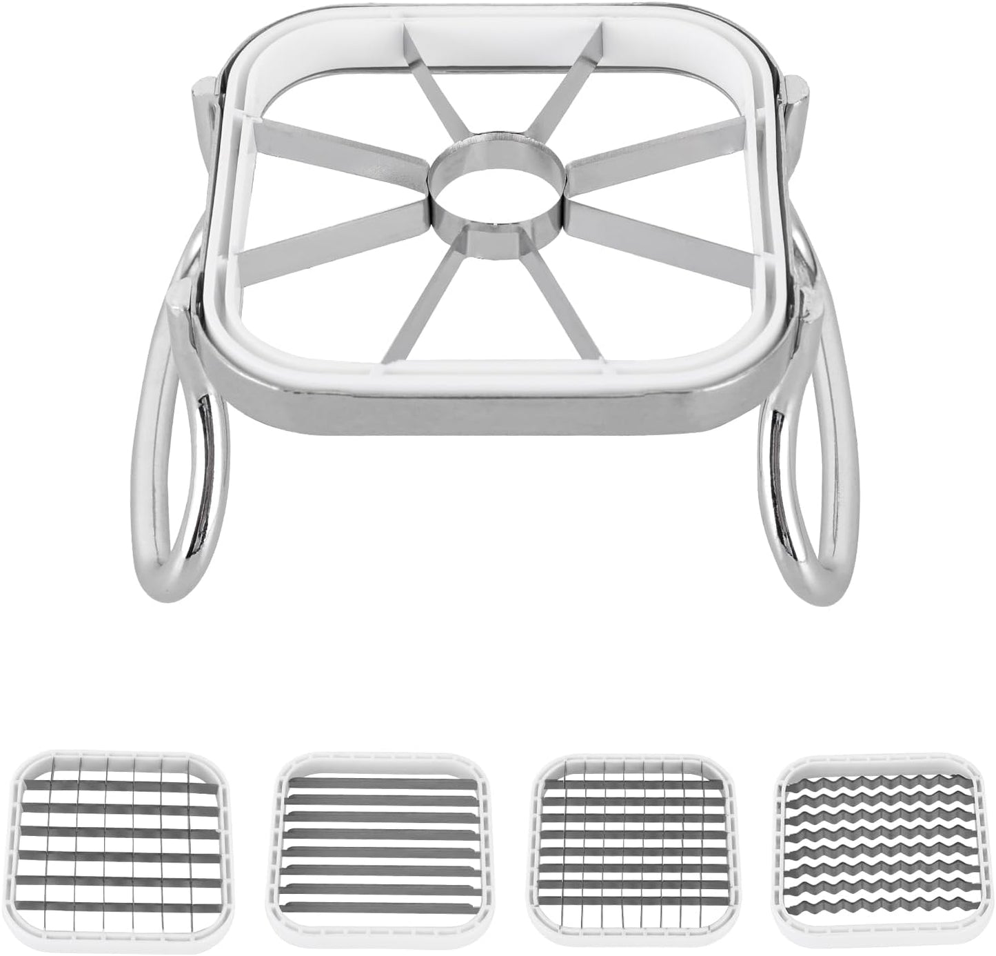Tagliaverdure e frutta 5-in-1 in acciaio inox
