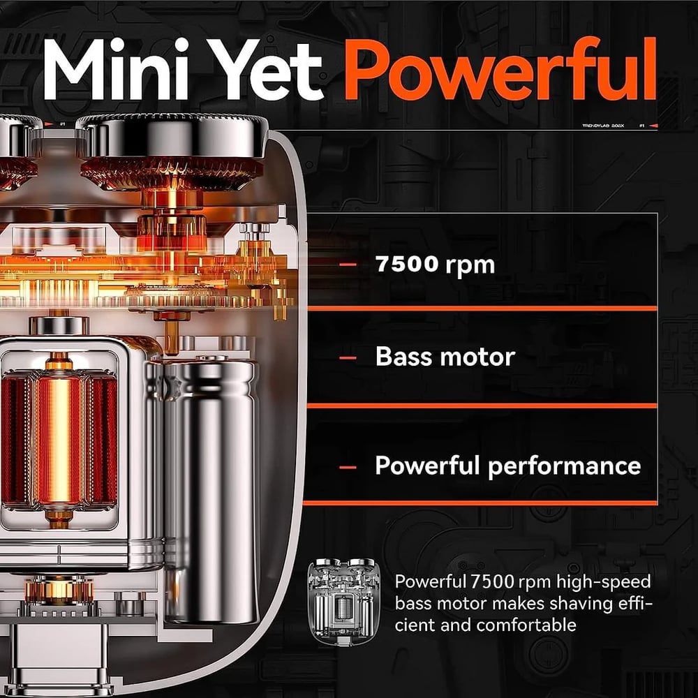 Mini Rasoio Elettrico a Doppia Testina
