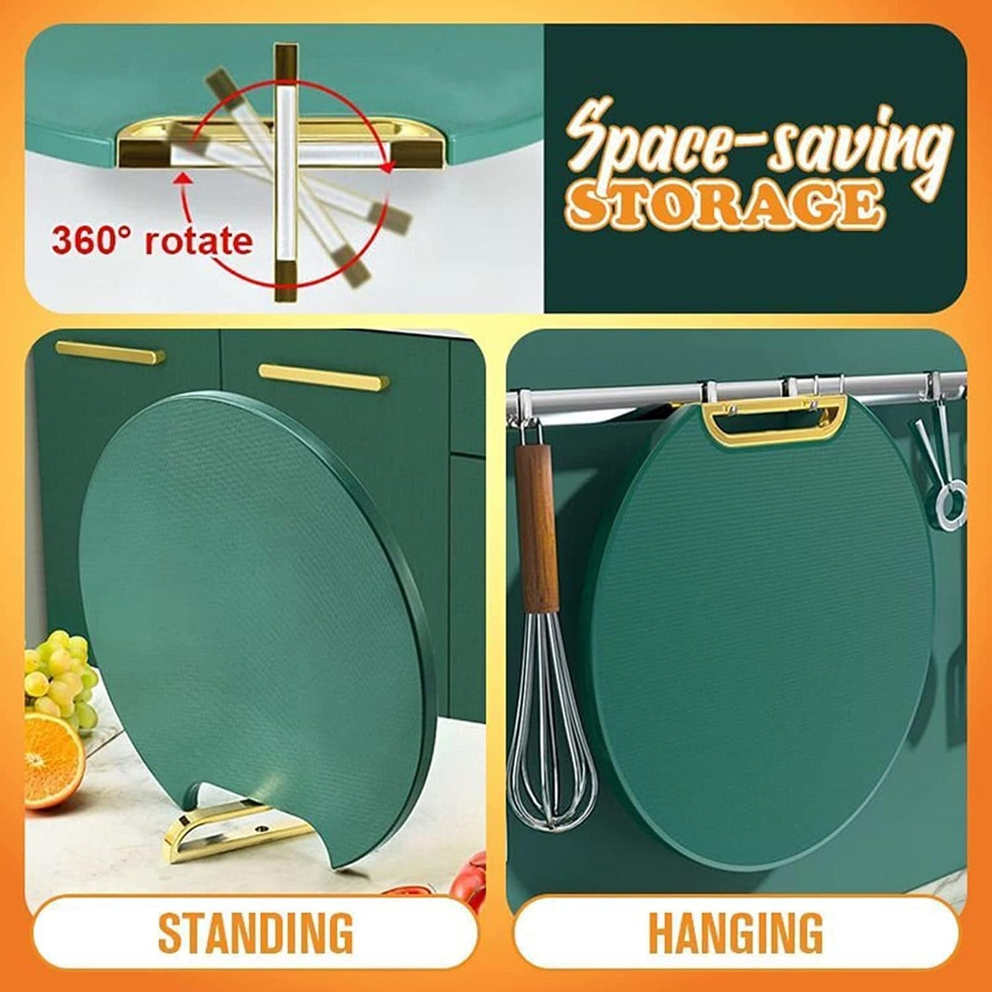 Tagliere rotondo antibatterico