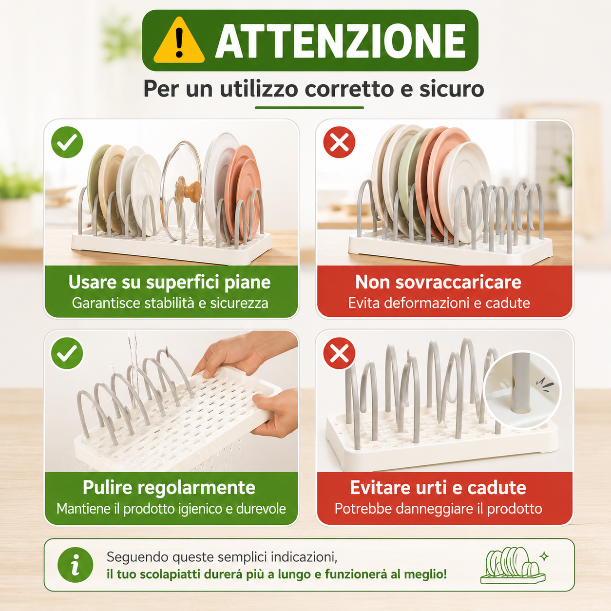 Scolapiatti Regolabile Salvaspazio