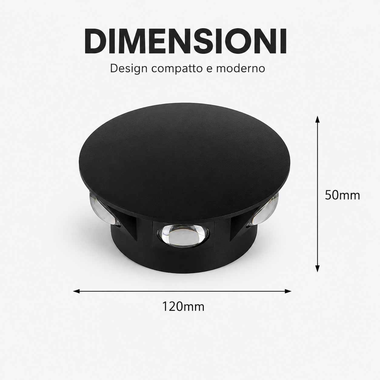 Lampada da Parete LED a 6 Fasci di Luce Regolabili