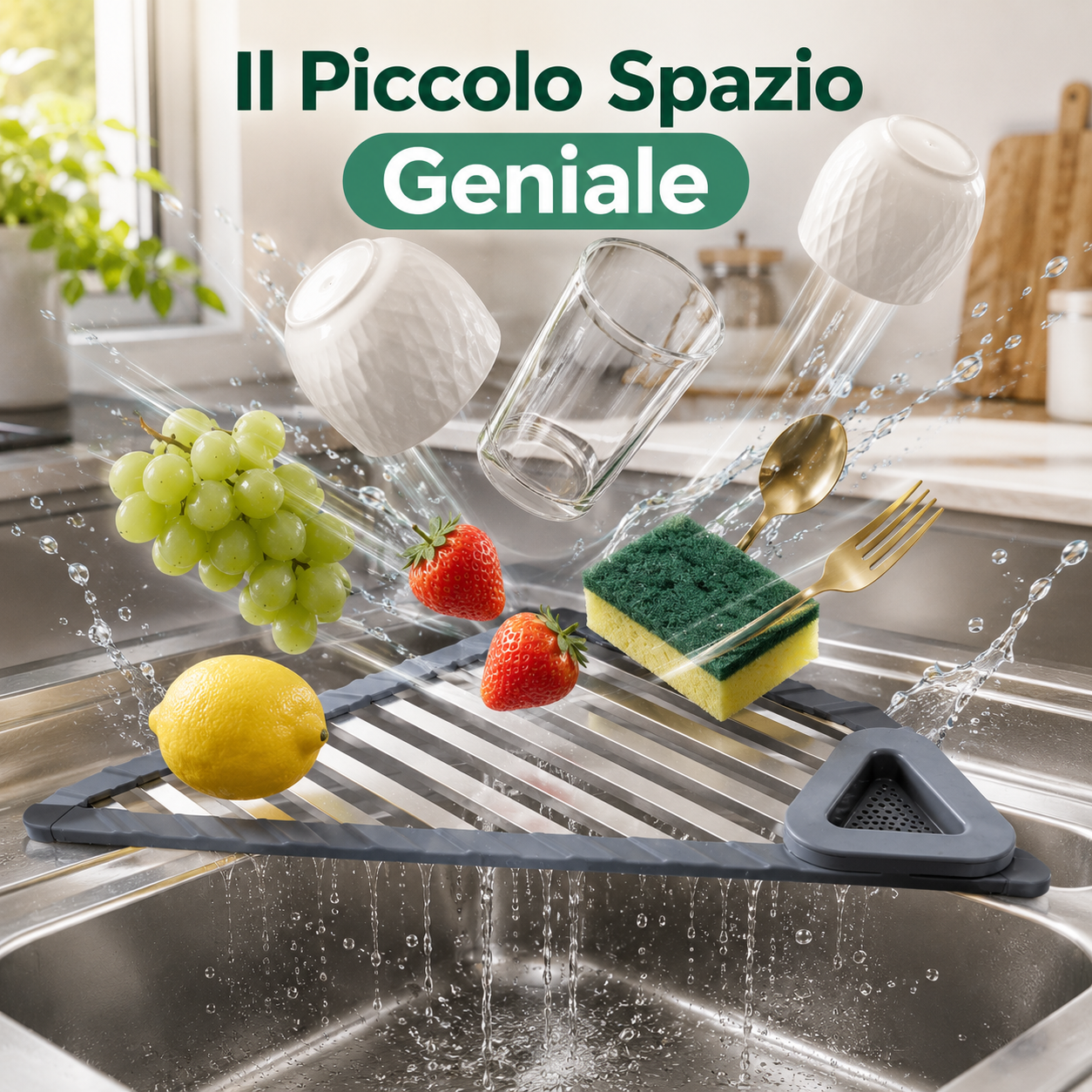 Scolapiatti Triangolare Salva-Spazio