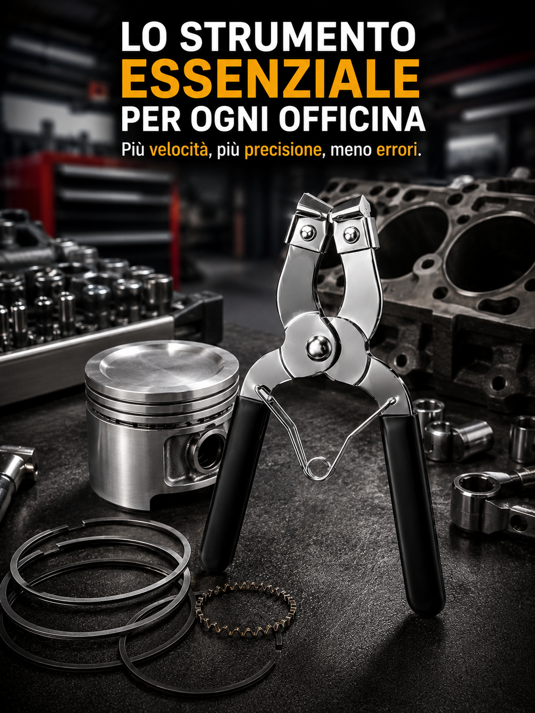 Pinza smontaggio fasce pistone