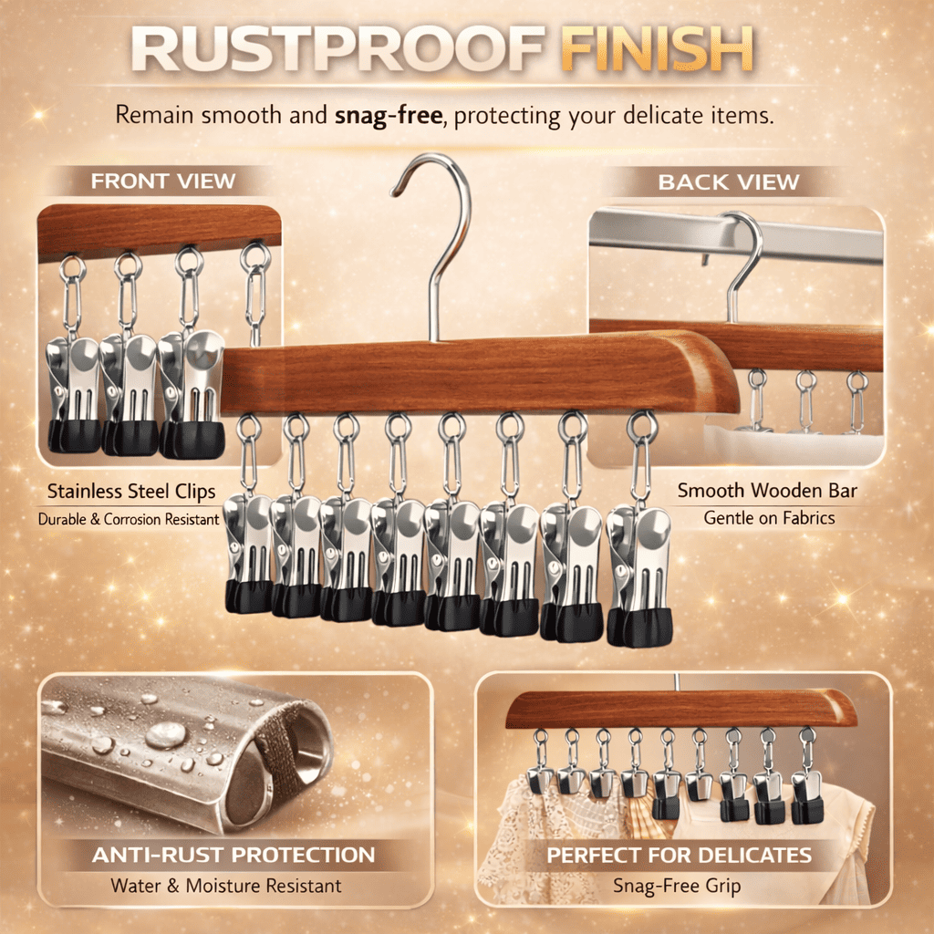 Organizer per Armadio Multi-Gancio Girevole a 360°