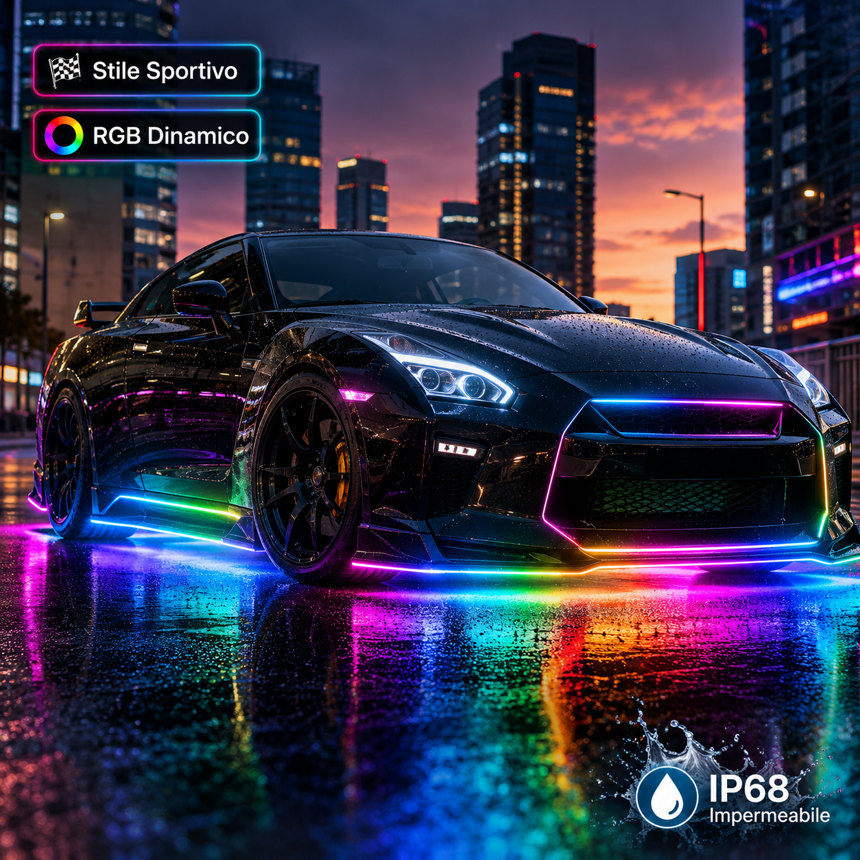 Striscia LED RGB per camion con telecomando