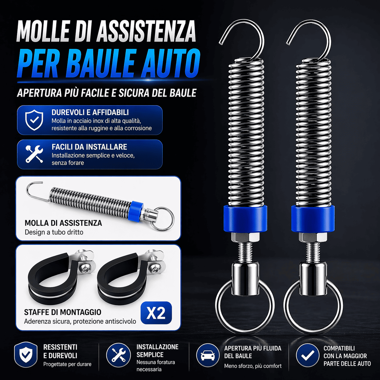 Sollevatore a Molla per Baule