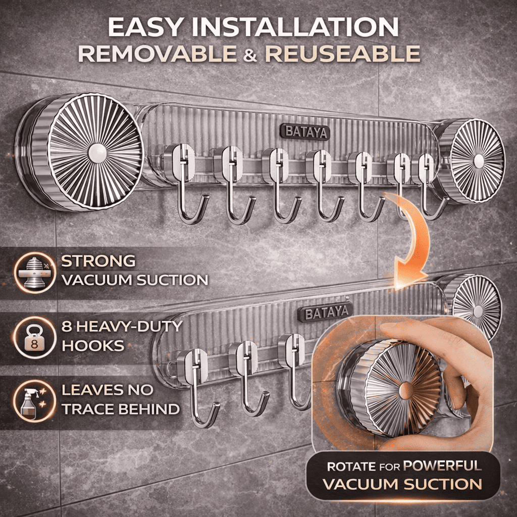 Gancio da parete a ventosa sottovuoto