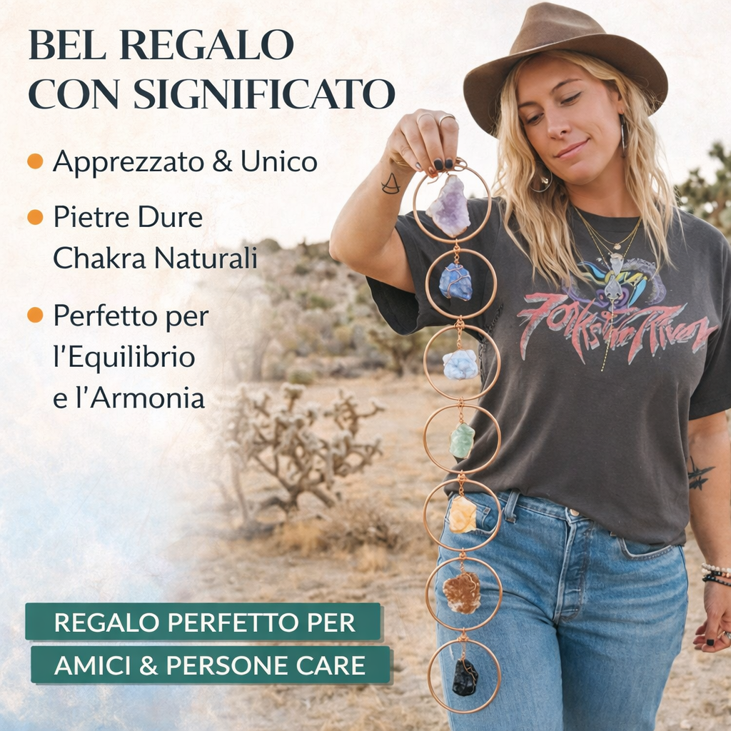 Decorazione da Parete con Cristalli dei Sette Chakra