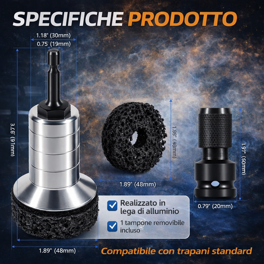 Strumento Rimuovi Ruggine per Mozzi Ruota