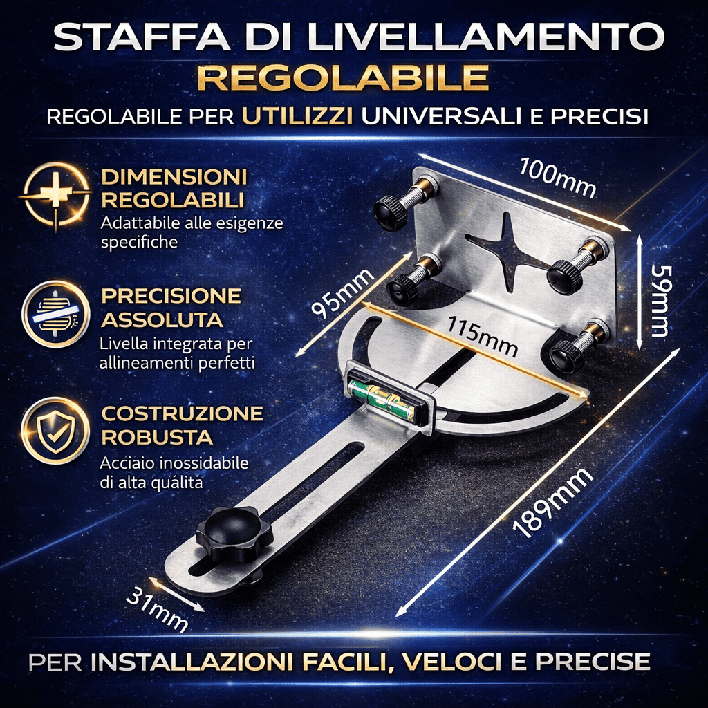 Supporto da parete per livella