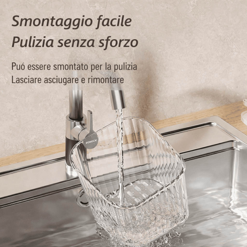 Contenitore portaoggetti con ventosa