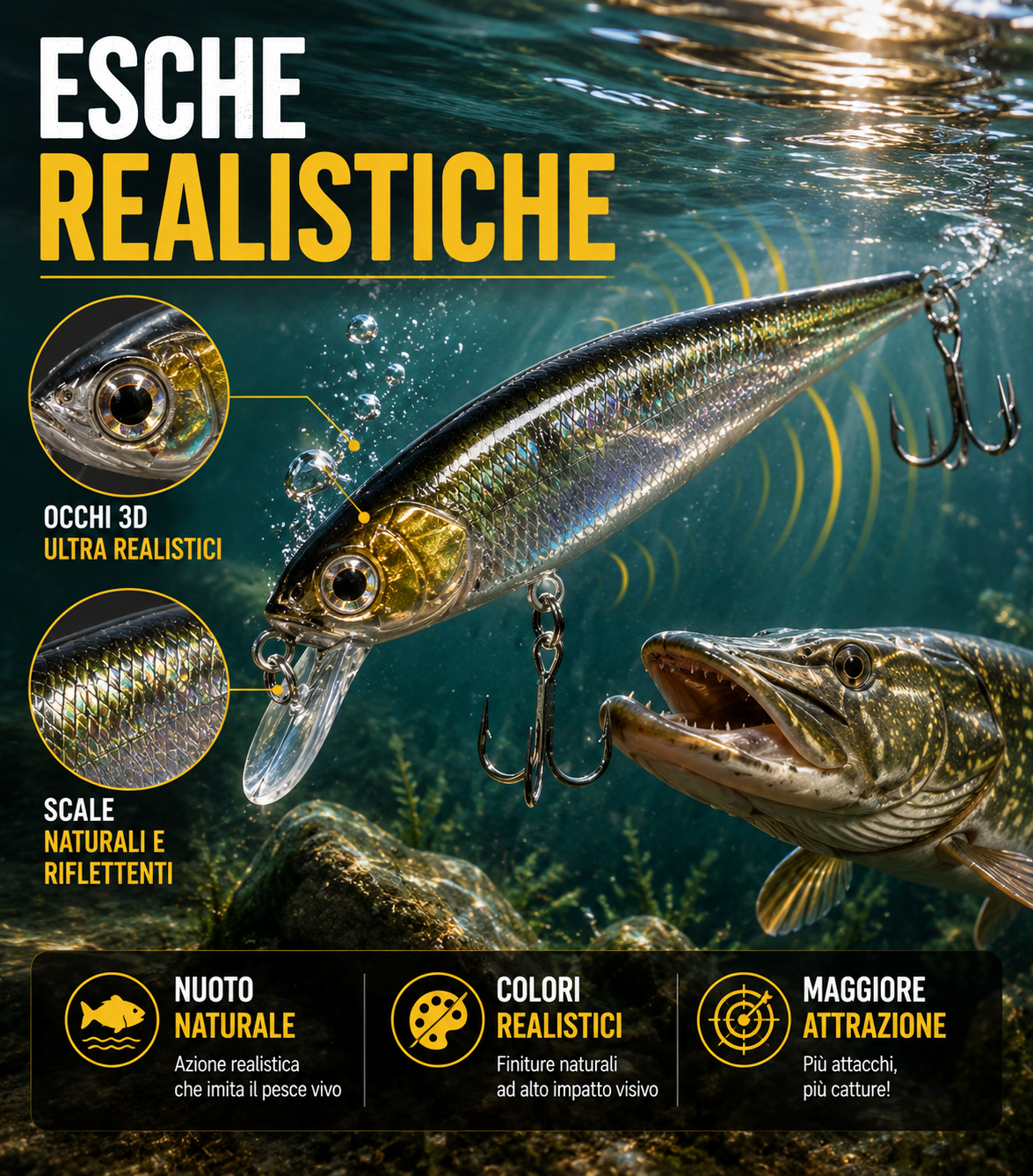Kit Completo Pesca Ultra Light UL Con 56 Pezzi
