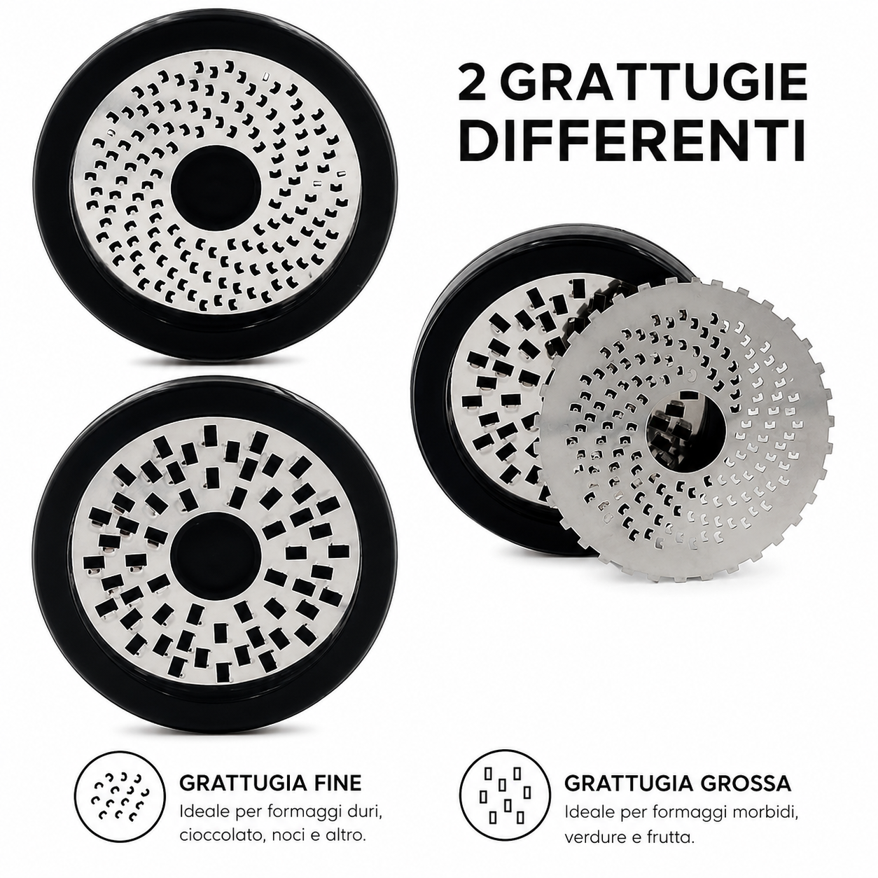 Grattugia e tritatutto manuale per formaggio