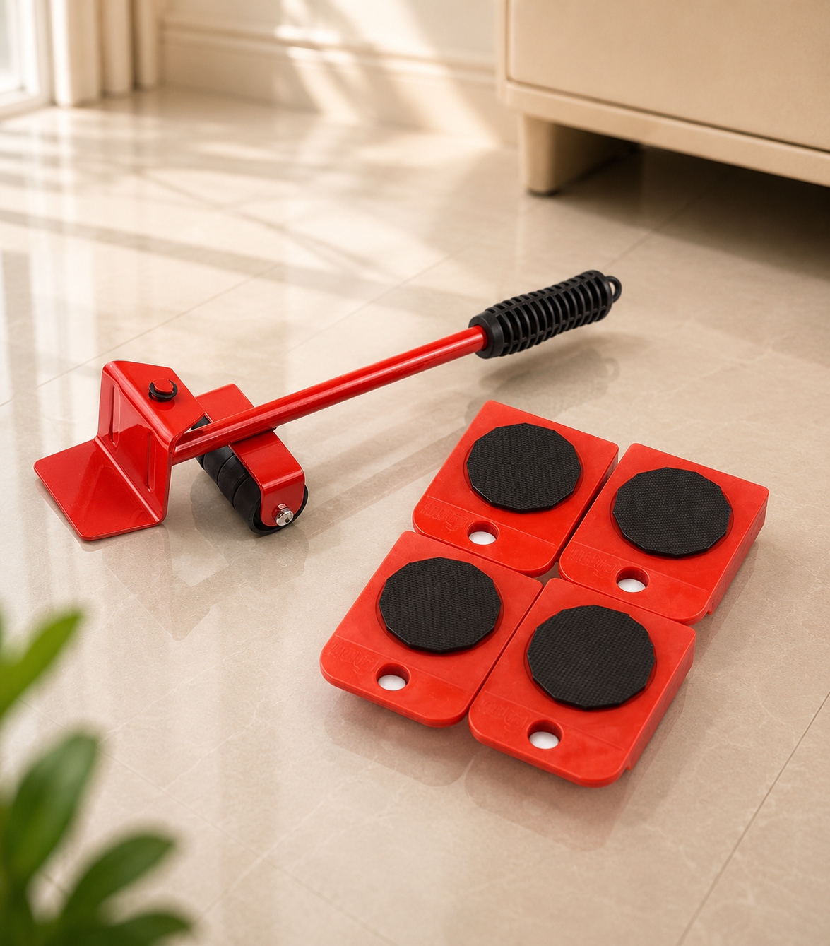 💥 Kit Sollevatore Per Mobili Pesanti Con Ruote Girevoli 360 Gradi