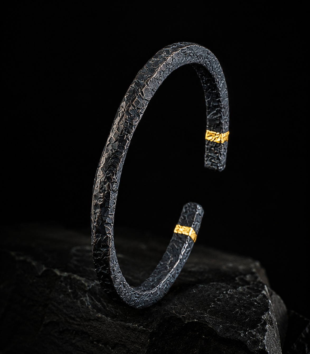Bracciale Uomo Wu Teng Artigianale Nero