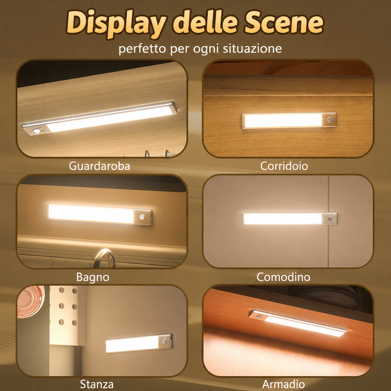 💡 LUCE LED INTELLIGENTE CON SENSORE DI MOVIMENTO | LUCE NOTTURNA AUTOMATICA
