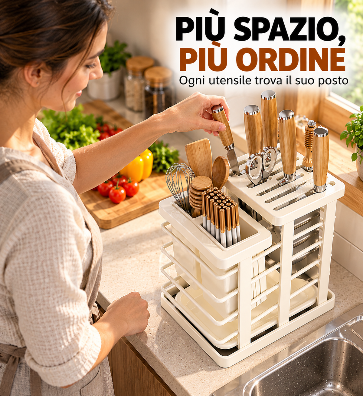 Portacoltelli Multifunzione da Cucina 🔪