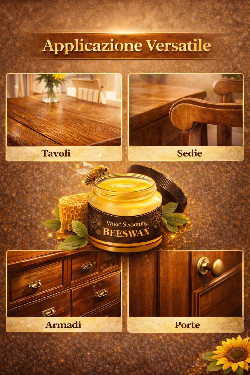 Cera d’api per la manutenzione del legno