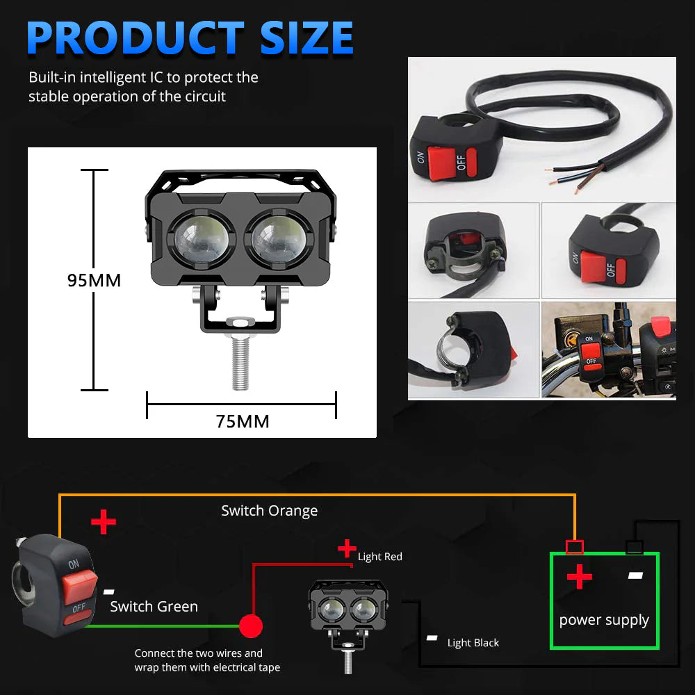 Fari a doppio LED super luminosi per auto