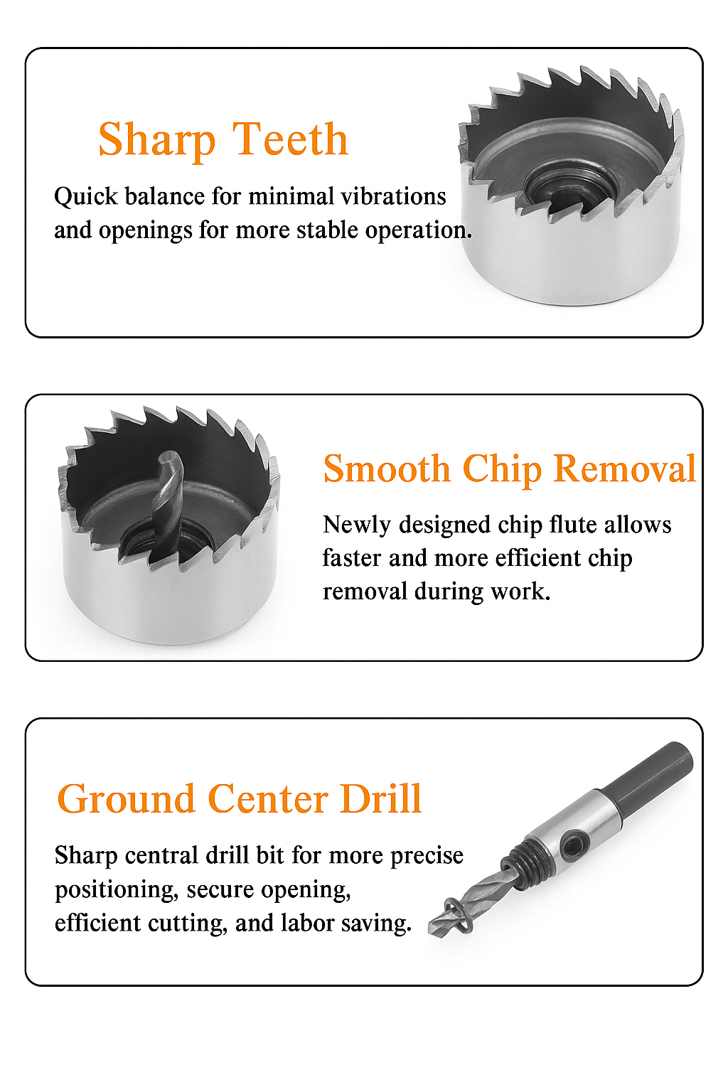 Set di frese a tazza