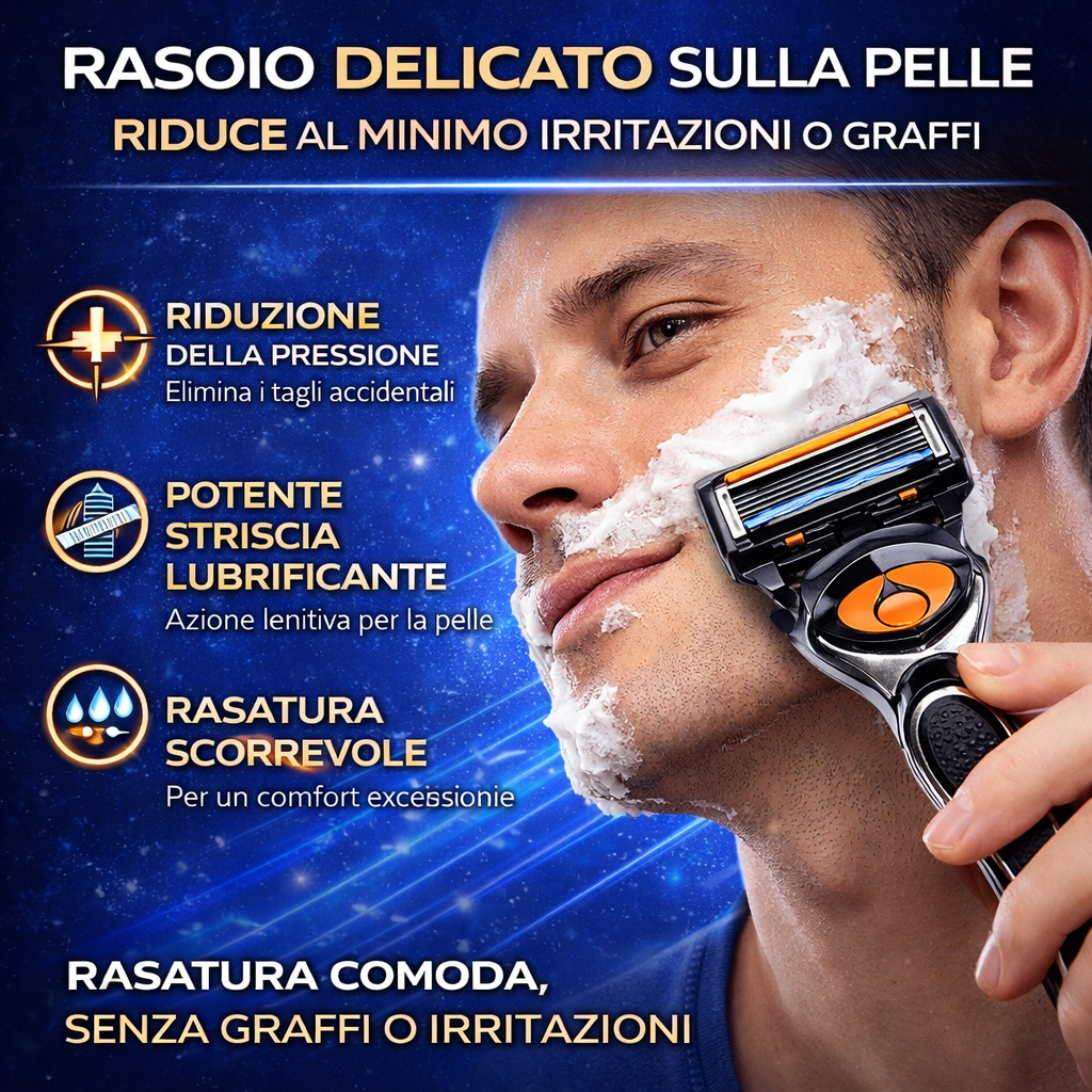 Lame a otto strati per una rasatura perfetta