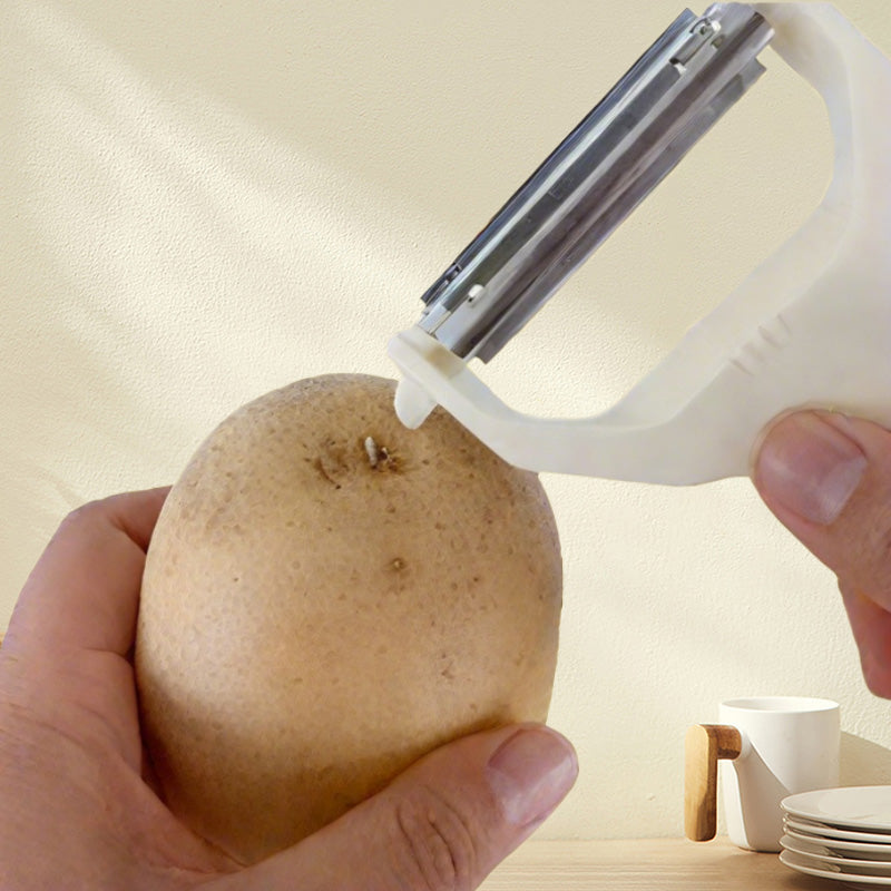Pelapatate e sminuzzatore 2-in-1 a doppia lama