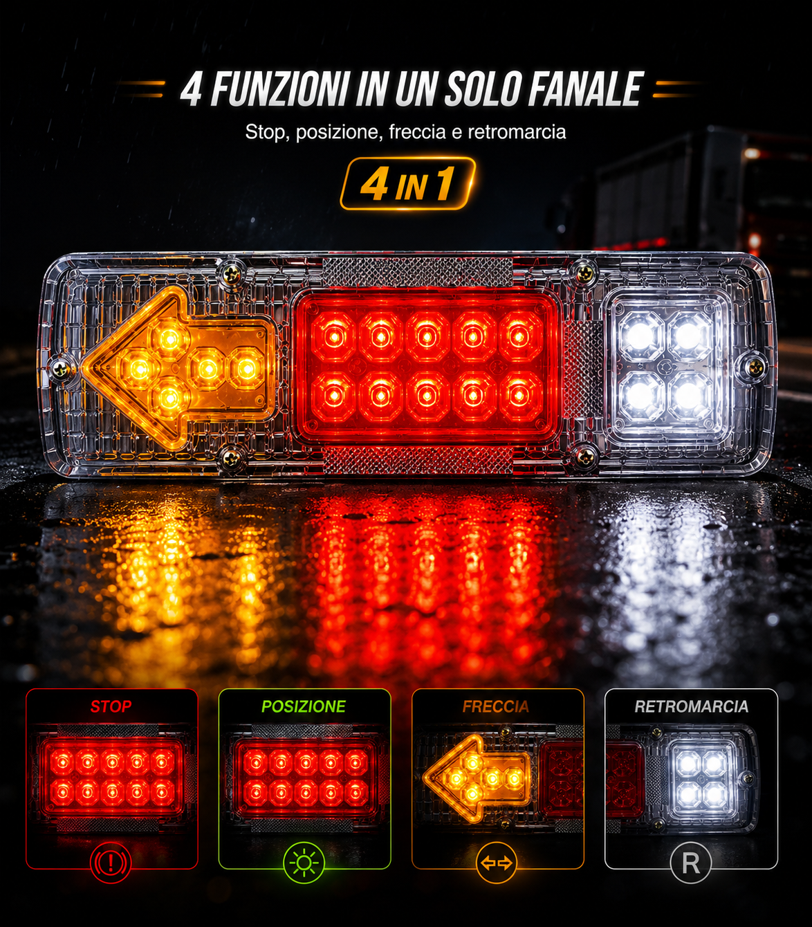 Fanale LED Stop e Freccia