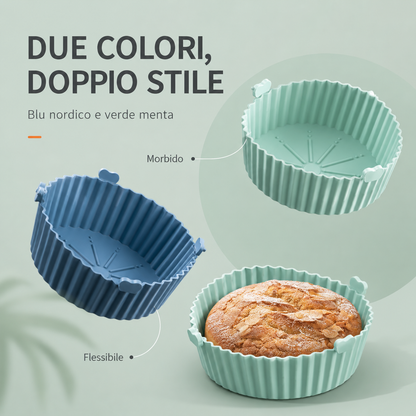 Tappetino da forno in silicone, teglia per carne, stampo per torte, tappetino da forno per friggitrice ad aria