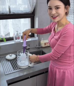 Spazzola per biberon 2 in 1 con scovolino