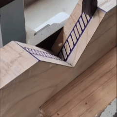 Set 4 Punte per Fori Quadrati nel Legno