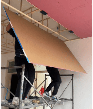 Piastra ausiliaria per l'installazione del cartongesso