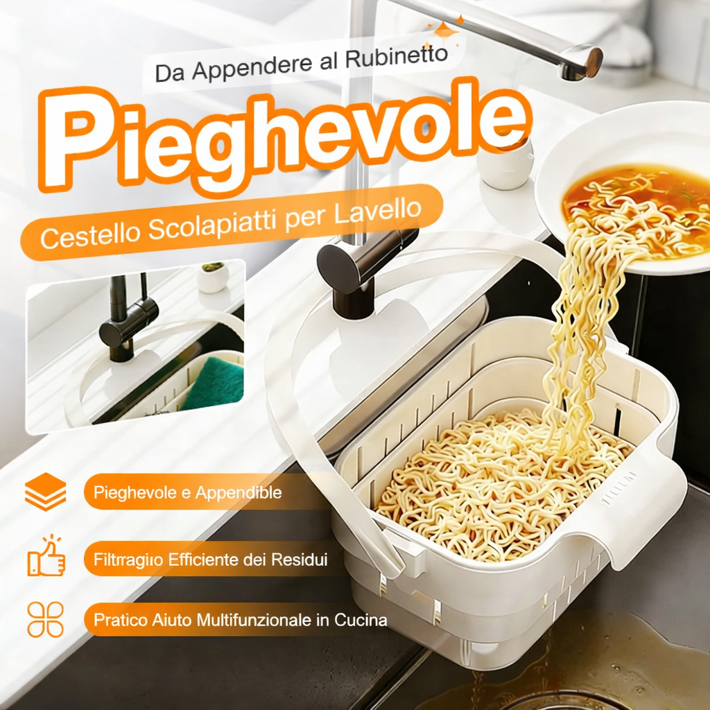 Cestello pieghevole per filtro del rubinetto