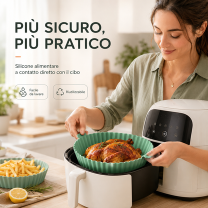 Tappetino da forno in silicone, teglia per carne, stampo per torte, tappetino da forno per friggitrice ad aria