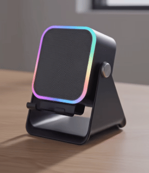 Stazione di Ricarica Wireless 3 in 1 con Cassa a Induzione e Supporto Regolabile