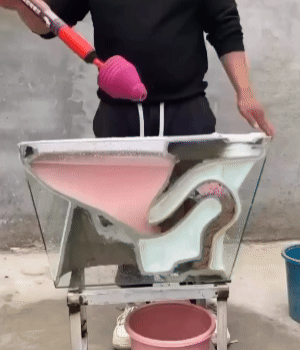 Pompa sturalavandini manuale ad aria compressa per WC e tubature