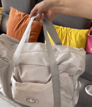Borsone da Viaggio Pieghevole e Impermeabile con Fascia per Trolley
