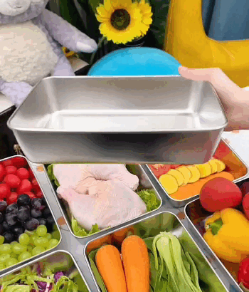 Vassoio per alimenti in acciaio inossidabile