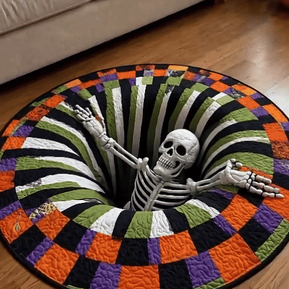 Tappeto Halloween 3D – Effetto Voragine con Scheletro