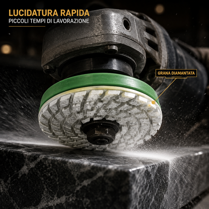 Disco Diamantato Lucidatura Pietra Professionale