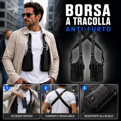 💥Borsa a tracolla antifurto da indossare sotto il braccio💥