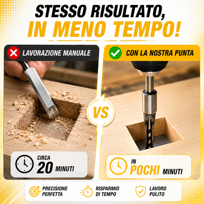 Set di punte per mortasare il legno