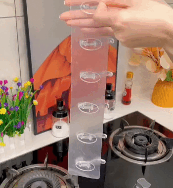 Ganci da parete trasparenti a 6 file