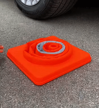 Cono stradale pieghevole