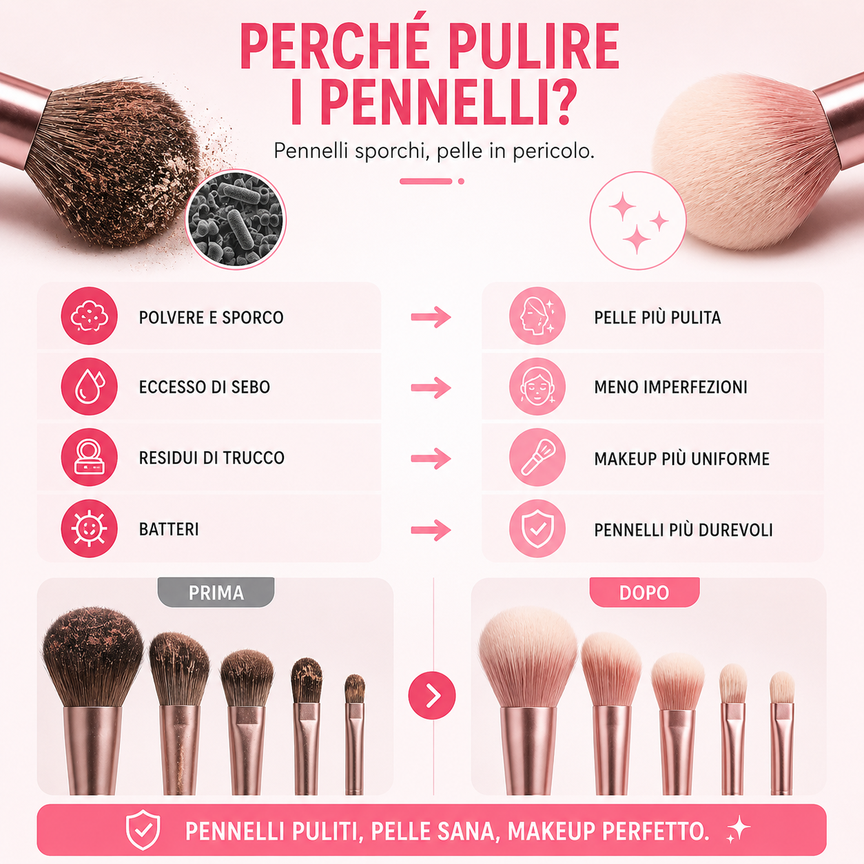 Kit per la Pulizia dei Pennelli Trucco