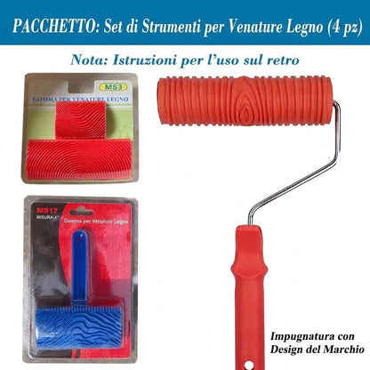 ✨ Kit 4 Pezzi per Effetto Legno